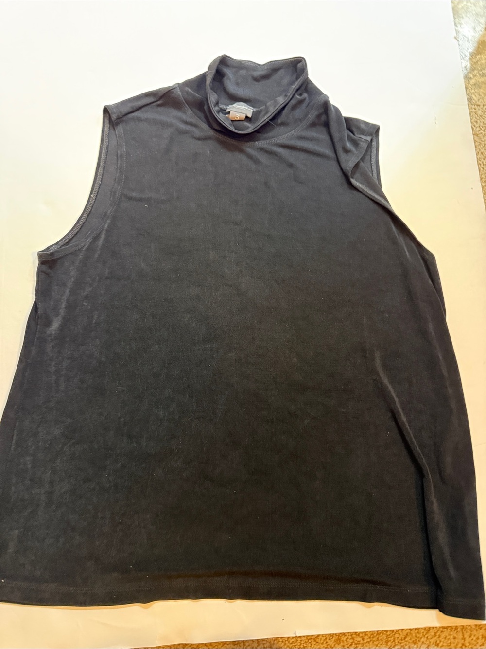 Chico's Travelers Black Mock Neck Tank